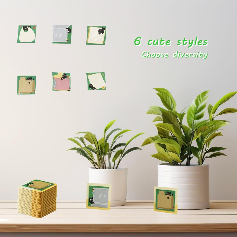 30 Pads Animal Sticky Notes, Cute Note Pads Self Adhesive