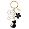 Monnel Z582-E Lily Flowers Black Cat Pet Charms Pendants Keyring