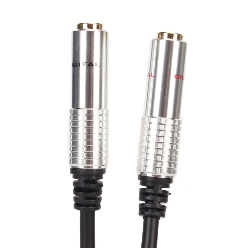 1/4 Inch Stereo Splitter Y Cable Aluminum Alloy Shell 6.35mm