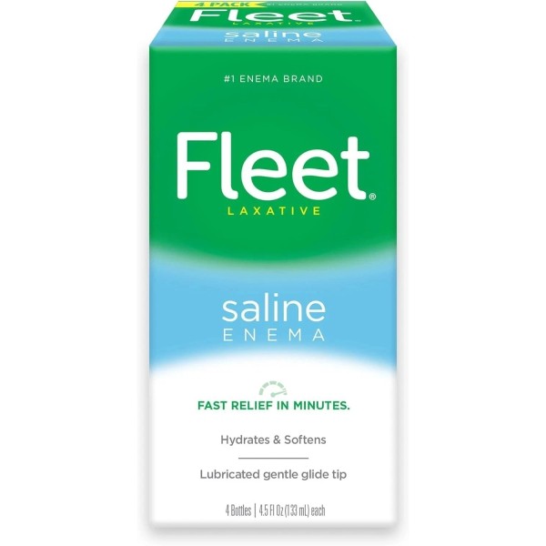 Fleet Laxative Saline Enema for Adult Constipation, 4.5 fl oz,