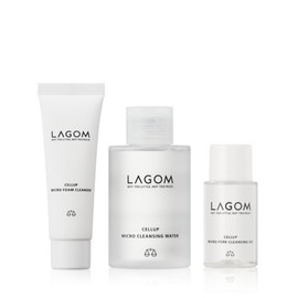 Lagom 미니 마이크로 클렌징 3종 SET (오일23ml+폼30ml+워터100ml) Mini Micro Cleansing Set 3 Types (Oil 23ml + Foam 30ml + Water 100ml)