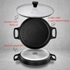 S·KITCHN Cast Aluminum Griddle Pan for Stovetop with Lid -