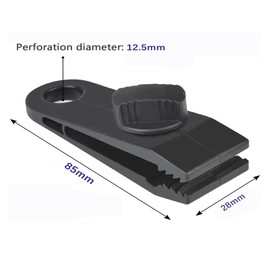 XPOOP 8 Pcs Tarp Clips Tent Clip Lock Grip Awning Clamp Set Instant Clip, Multipurpose Tarp Clips, Tent Accessories for Camping, Tarps, Caravan, Garden Shade Cloth (Black)