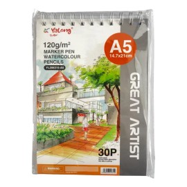 Cuaderno De Dibujo & Acuarela A5 Boceto De Pintura 30 Hojas