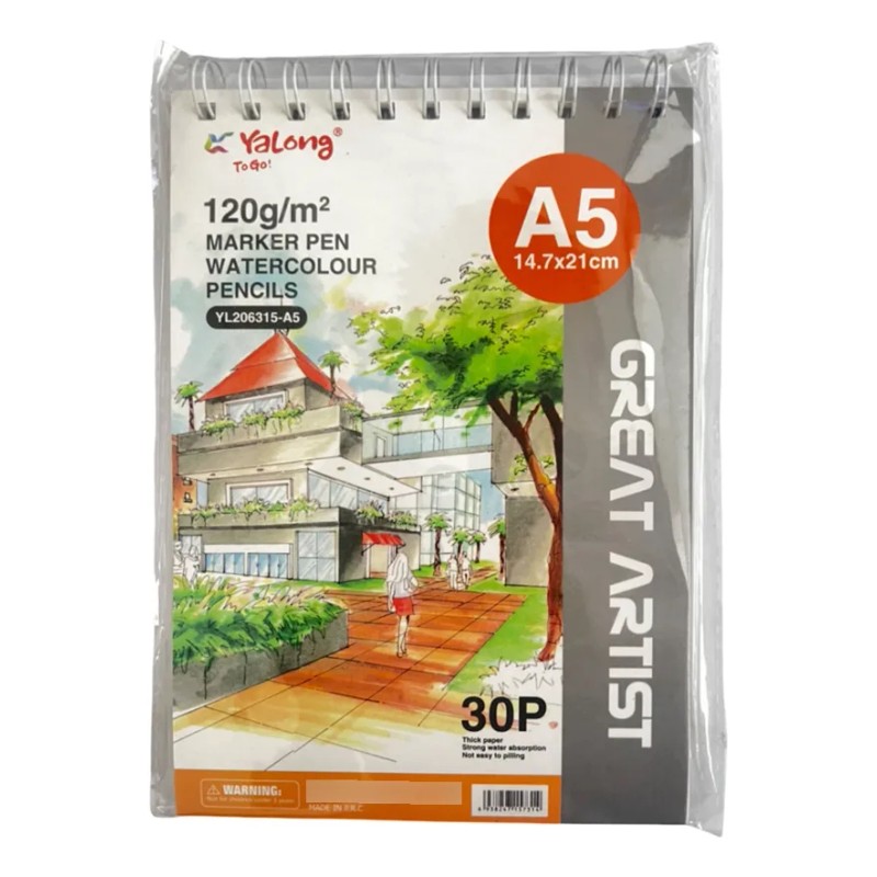 Cuaderno De Dibujo & Acuarela A5 Boceto De Pintura 30