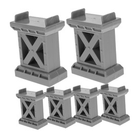 ibasenice 6pcs Train Pier Mini Toy Wood Train Track Train Bridge Pier Model Kid Toys Train Bridge Riser Train Tunnels Foam Mats for Kids Bee Suit Child Plastic Electronic Support