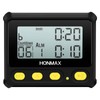 HONMAX 8200 Interval Timer and Stopwatch, Backlight, USB-C Charged, Clock