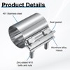 sourcing map 2pcs Exhaust Clamp 2.36" Stainless Steel Lap Joint