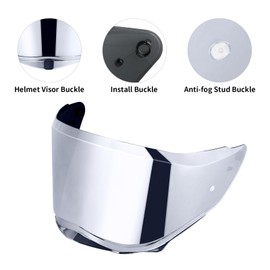 VCOROS Helmet Face Shield for Sedici Duale Mips Helmet Visor Mips Parlare For SEDICI Duale Forged Carbon Helmets Replacement (REVO-Silver)