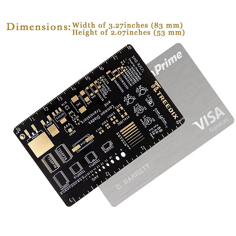 Treedix 2PCS PCB SMD AWG Rulers, USB-Micro LED Blink Rulers