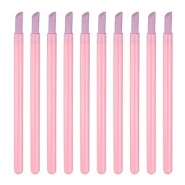 HARFINGTON 10pcs Pumice Stone Nail File, Pumice Nail Polishing Stick Cuticle Remover, Professional Quartz Stone Nail Filing Buffer Manicure Tool for Salon Nail Art Care, Pink