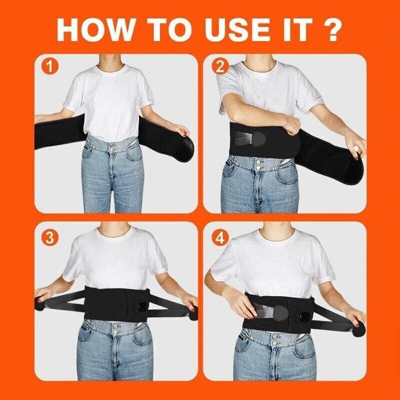 Cordless Massage Belt Electric Heated with Back Support Waist Vibration