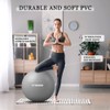 STOROMO Exercise Ball,Yoga Ball(Free Exercise Tutorial)，Extra Thick Non-Slip,Holds 2500 lbs,