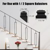 Vilstomes Deck Balusters, 10 Pack Wrought Iron Balusters, 1/2" Deck