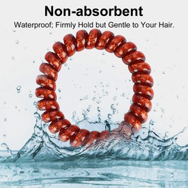 JessLab Spiral Hair Ties, 10 Pcs Traceless Phone Cord No-Damage Ponytail Holders, Plastic Coil Hair Bands for Women and Girls, Color Assorted, Set 46