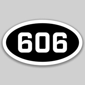 606 Area Code Sticker Kentucky Ashland City Pride Love | 5-Inches by 3-Inches | Premium Quality Vinyl UV Resistant Latex Optimized Print AWPD2490
