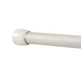 Zenna Home Neverrust Aluminum Tension Shower Rod, 54"-88", Brushed Nickel