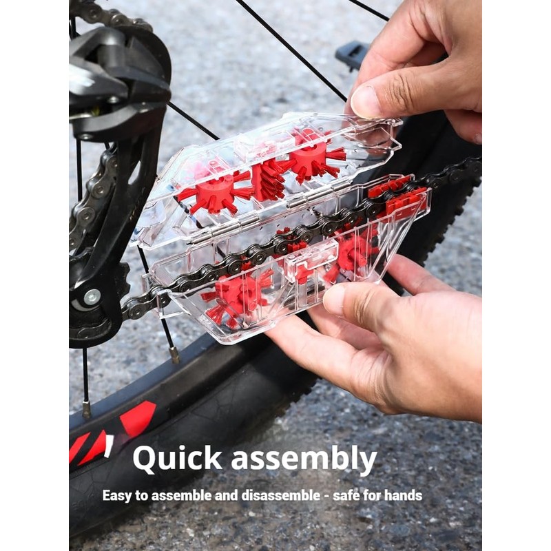 Transparent Visible Bike Chain Cleaner - Soaking Design Chain Cleaning