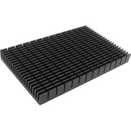 Audio Fan Heatsink 93mm x 150mm x 15mm Aluminum Heatsink Cooling Efficiency Air Cooling Fins Black 1 Piece