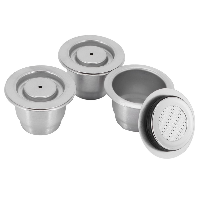 Coffee Capsule Set Stainless Steel Reusable Refillable Capsule Fit for