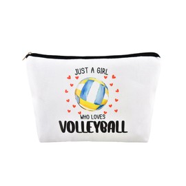 Volleyball Gifts for Girls Players Cosmetic Bag Makeup Bag Volleyballs Zipper Pouch Storage Bags Volleyball Theme Birthday Party Favor Bags for Women Travel Toiletry Bag Purse Organizer Storage Case