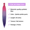 Ombre Pink/Purple with Tinsel Braiding Hair Pre Stretched 2 Packs