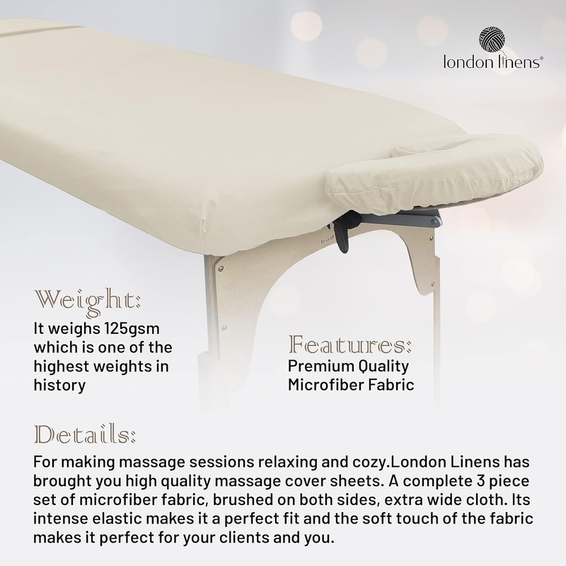 LONDON LINENS Pack of 2 Soft Microfiber Massage Table Sheets