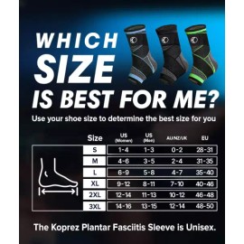 Cofrez 코프레즈 슬리브 - 양말 발목 압박 여성용 지지대 브레이스 남성 [XX-Large] Cofrez Sleeve - Women's Sock Ankle Compression Support Brace for Men [XX-Large]