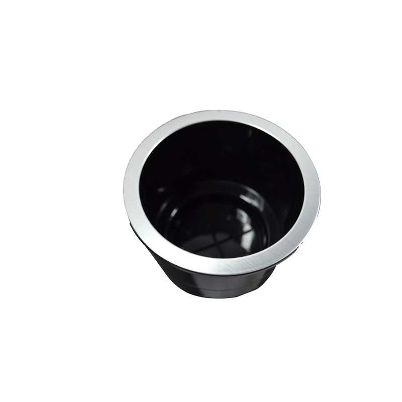 FR Replacement Cup Holder with Brushed Aluminum Lip for Recliners