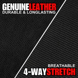 Met-X Weight Lifting Gloves, Leather Weight Training Gym Gloves Men & Women, Workout Equipment, Padded Palm Protector Deadlifting Gloves with Wrist Support, (Black, XS)