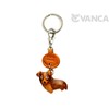Border Collie Genuine Leather Dog Keychain Bankakraft Leather Story (Made