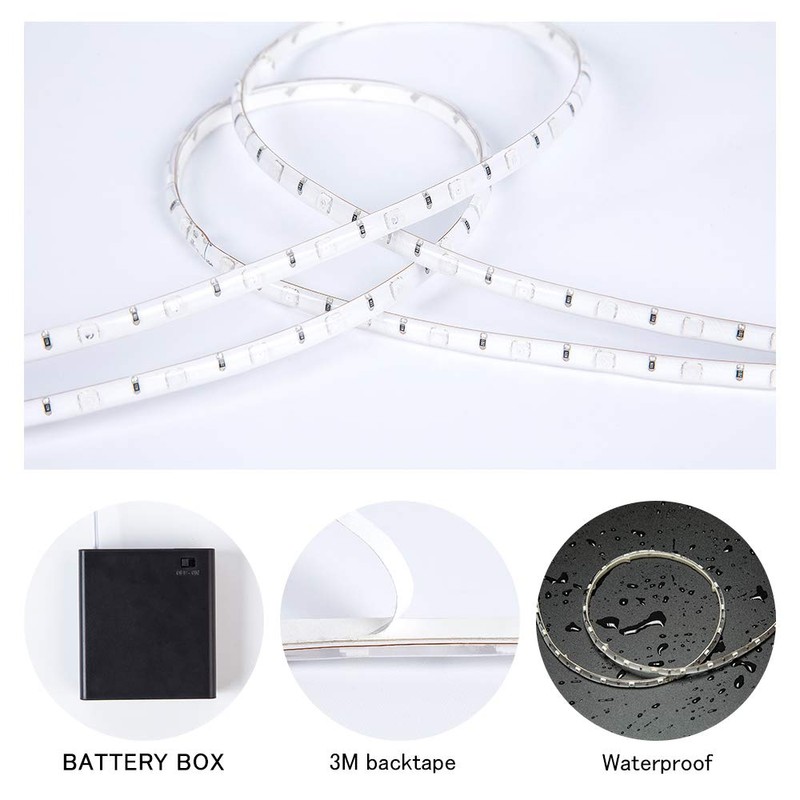 DANCRA RGB LED Strip Lights for Sports Equipment Decoration,Waterproof Battery
