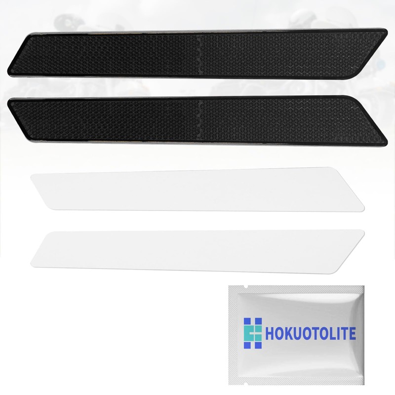 HOKUOTOLITE Hard Saddlebag Latch Covers Reflectors Inserts for Harley Touring