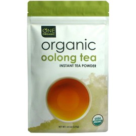 ONE ORGANIC Instant Tea Powder (Oolong) – 4.4 oz. – 125 Servings – USDA Certified Organic – 100% Pure Tea - Instant Hot or Iced Tea – Unsweetened