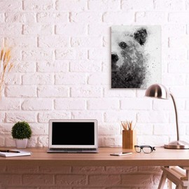 Stupell Industries Forest Bear Watercolor Wild Animal Black White, Designed by Brandon Wong Wall Art, 24x30