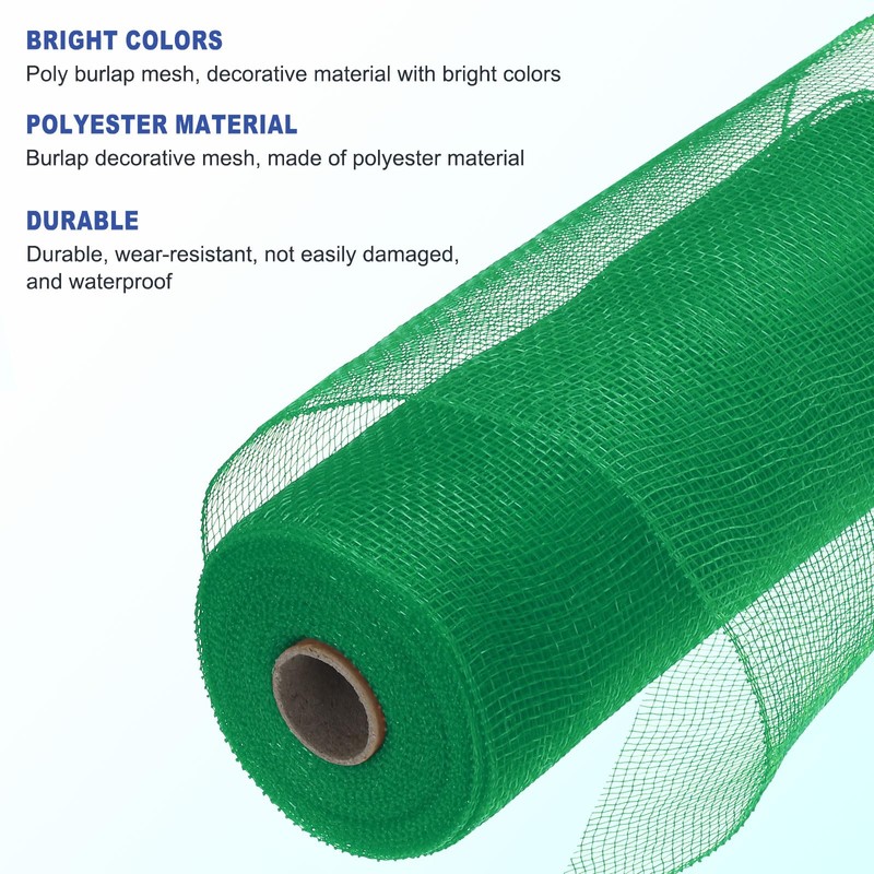 sourcing map 3pcs 10 Inch Poly Burlap Mesh for Wreath,