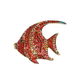 Fish Rhinestone Brooch for Women Girl Men. Tropical Fish,Whale Fish Crystal Cluster Fashion Cartoon Animal Lapel Pins Dress Accessories Unisex Delicacy Party Jewelry Gift