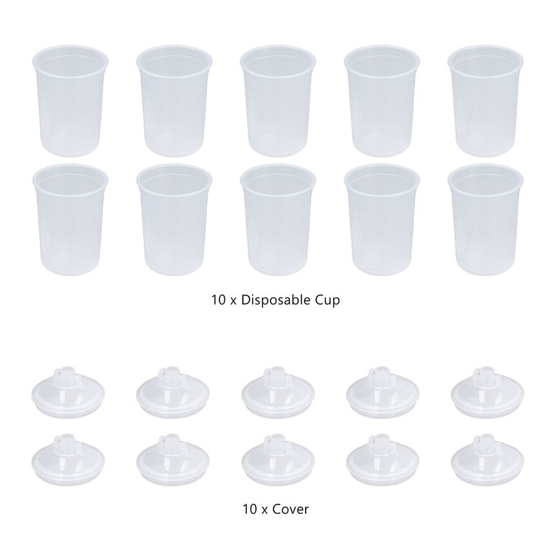 350ml Disposable Paint Spray Gun Cups Plastic Spray Gun Jug