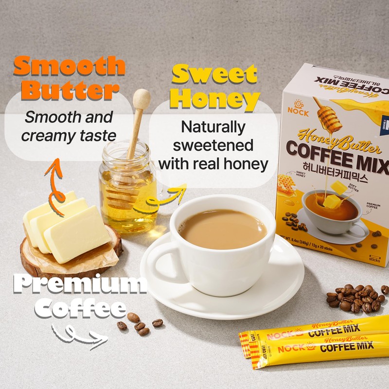 [Nokchawon] Honey Butter Coffee Mix – Smooth and Sweet Korean