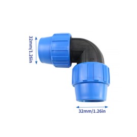 ANBOO Pack of 4 PE Pipe Screw Connection PE Pipe 20 mm Angle 90 Degree PN16 DVGW Drinking Water Certified for Indoor and Outdoor Installations - PP Coupling for PE80 PE100 Pipes