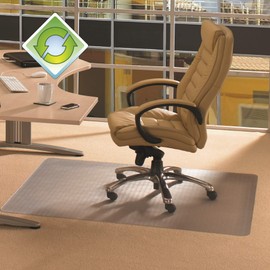 Floortex Recycled Enhanced Polymer Chair Mat 36" x 48" for Standard Pile Carpets