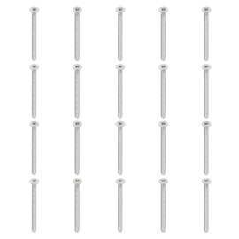 PATIKIL M4 x 50mm Flat Head Socket Cap Screws, 30 Pack 304 Stainless Steel 18-8 Machine Screws Flat Countersunk Bolts Hex Socket Drive Fasteners Grade 6.8