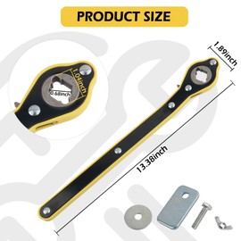 2025 Upgrade Car Jack Ratchet Wrench,Hexagon + Phillips 2-in-1 Scissor Jack Wrench with Long Handle & Forward/Reverse Adjustment,Auto Labor-Saving Scissor Jacks Handle