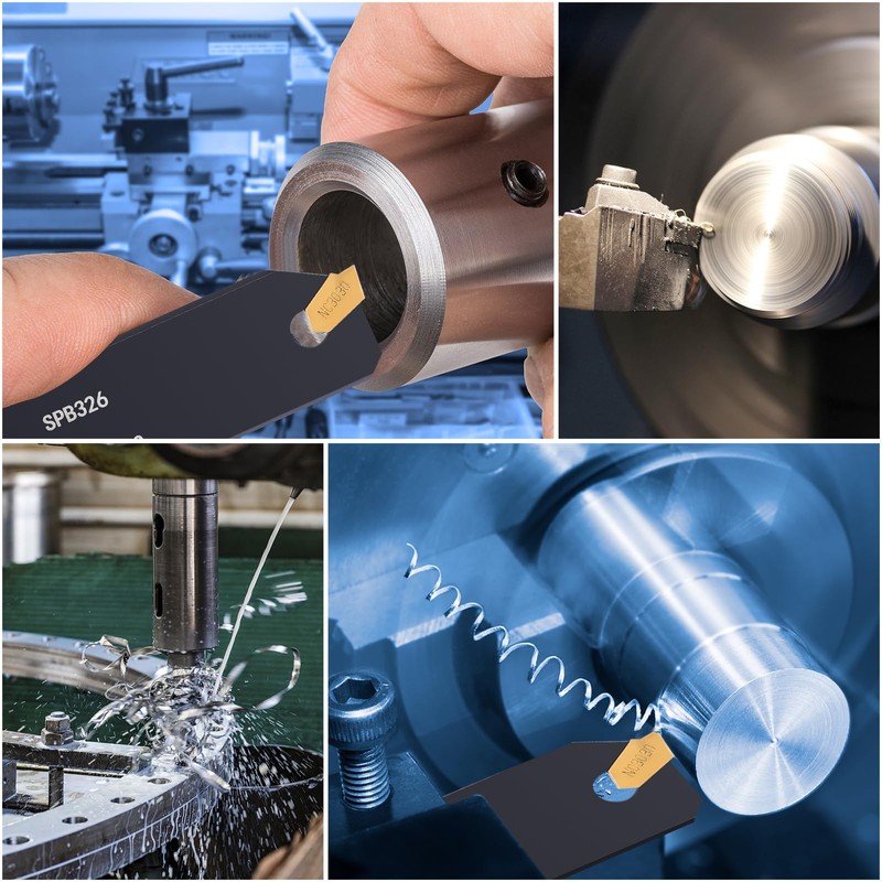 VerRich Lathe Parting tool,Lathe Cut Off Tool SPB326 with 10pcs