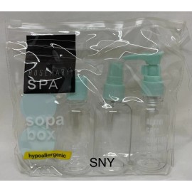 TSA-Approved Toiletry Kit of Green Plastic Bottles w/ Funnel for Travel