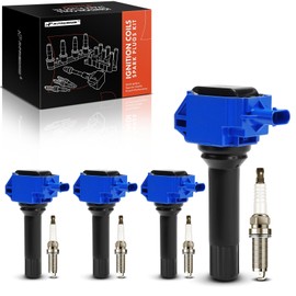 A-Premium (Blue) Set of 8 Ignition Coil Pack and Iridium Spark Plugs Compatible with Subaru Outback 2013-2014, Forester 2014-2016, Impreza 2013-2015, Legacy/XV Crosstrek 2013-2014, 2.0L 2.5L