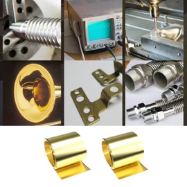 Brass Sheet Roll, Brass Strip Gold, Metal Foil Plate, Metal Thin Sheet for DIY Cutting Crafts Making, 0.1mm*50mm*1M
