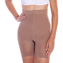 Lupo Loba Women's Hi-Rise Short Slim with Opening Shapewear Nude Small