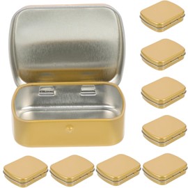STOBOK 10pcs Tin Box Iron Containers for Organizing Small Items for Craft Supplies Candy Storage and USB Drives Compact Design