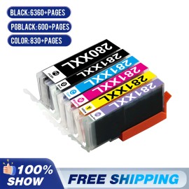 ONLYU PGI-280 XXL CLI-281XXL Ink Cartridge for Canon PIXMA TS8120 TS9120 PGI280 CLI281 - 1 x CLI-281 XXL BK